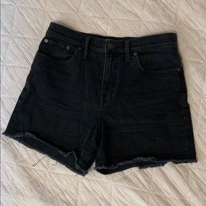 Madewell Black Denim Shorts, size 29
